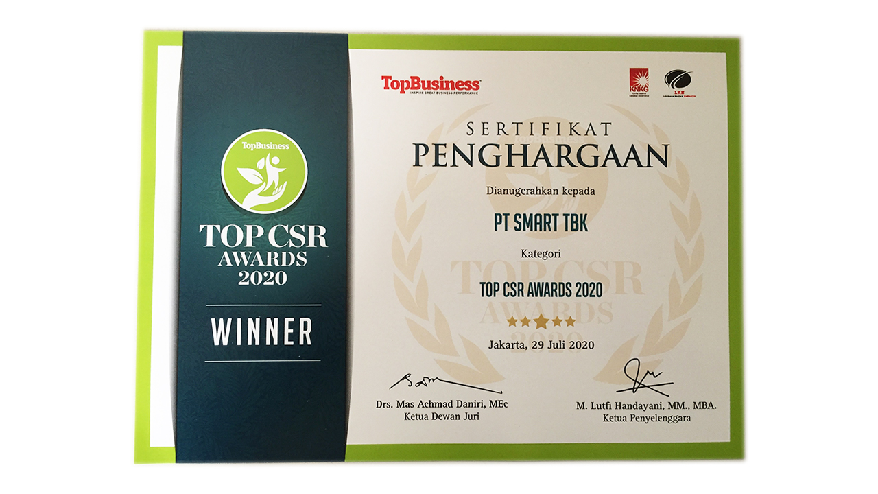 Winning two TOP CSR Awards 2020, Sinar Mas Agribusiness and Food continues to improve the life of communities around its operations
