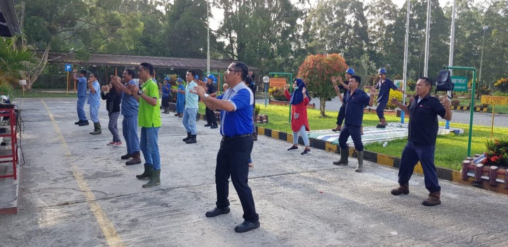 Kegiatan senam pagi (foto diambil sebelum pandemi COVID-19)