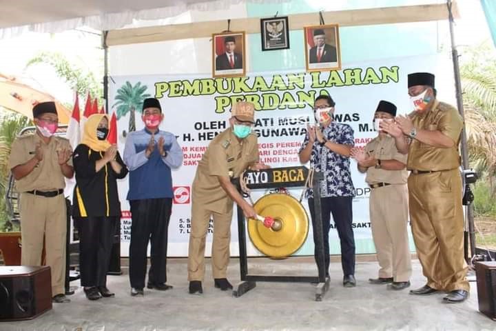 Acara pembukaan lahan oleh Bupati Musi Rawas