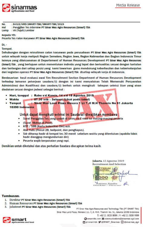 recruitment palsu