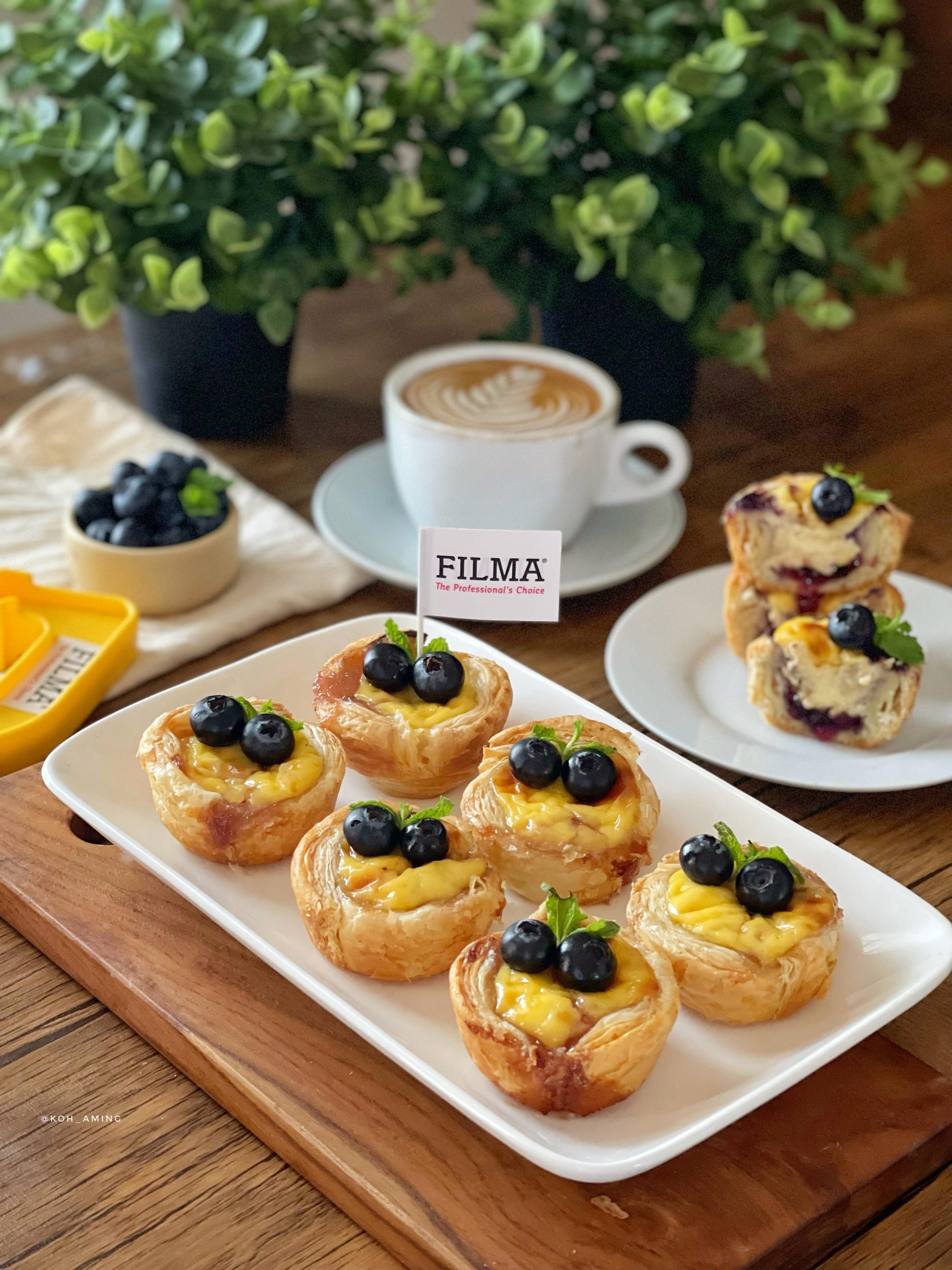 Blueberry Cheese Egg Tarts