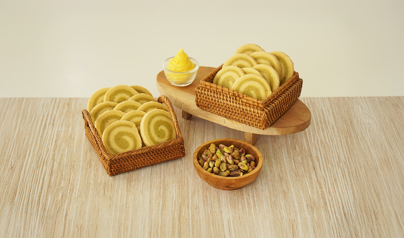 Pistachio Pinwheels Vegan Cookies