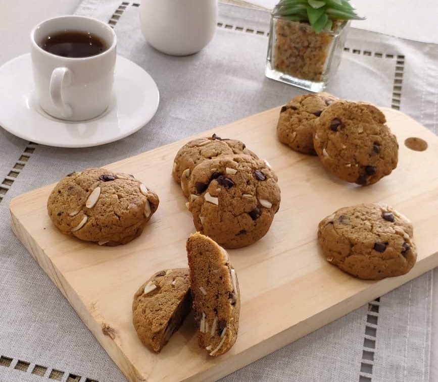 Coffee Almond Choco Soft Cookies