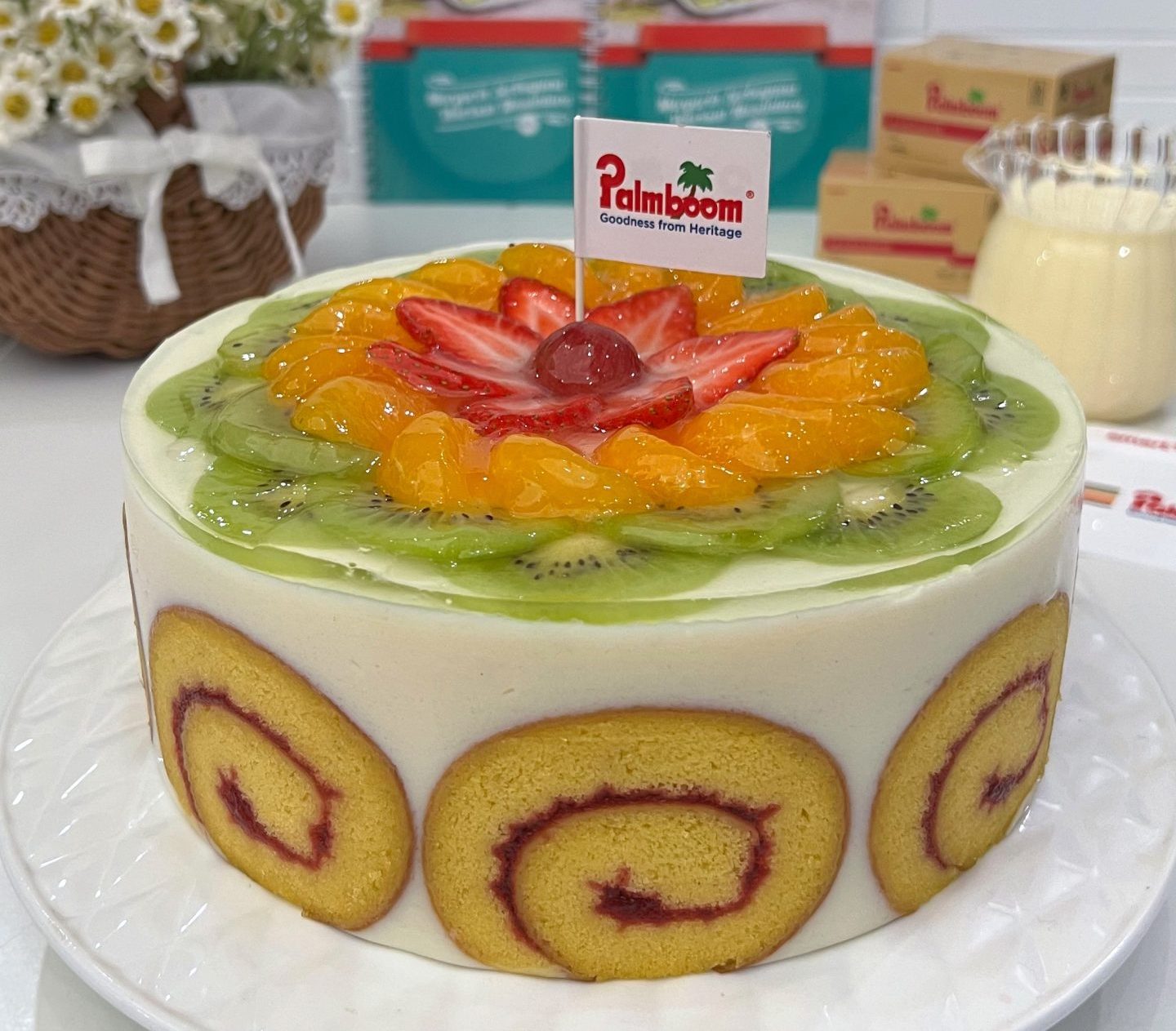 Fruit Roll Cake Pudding