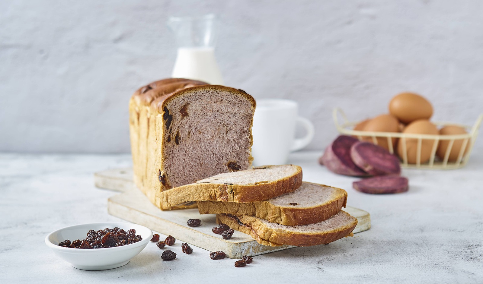 Purple Sweet Potato Raisin Bread