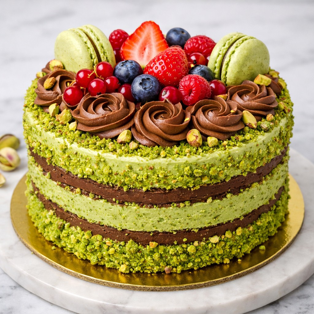Pistachio Chocolate Cake